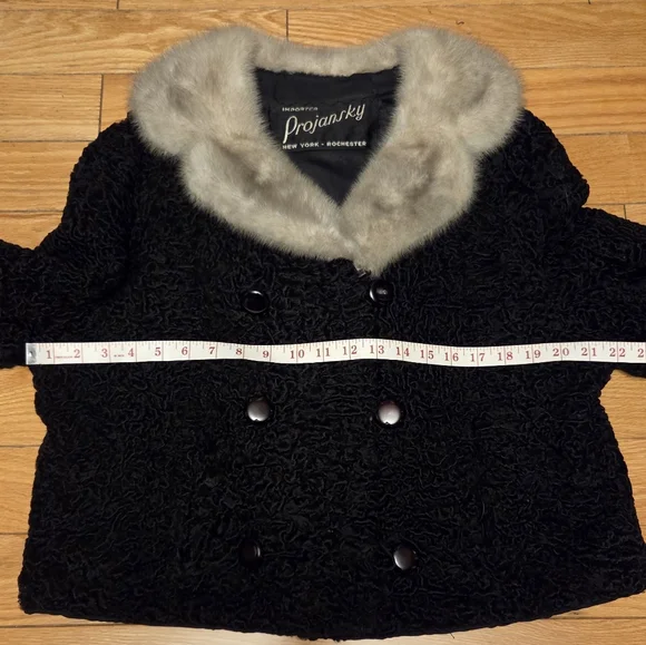 Projansky Black Real Fur Jacket - Picture 10 of 13